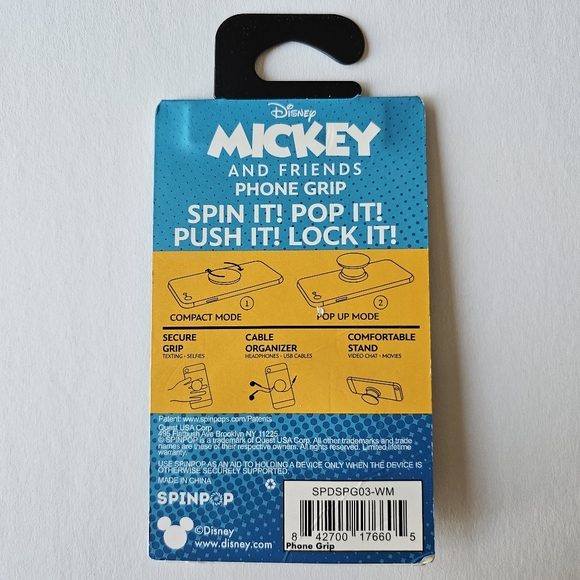 SpinPop Phone Grip & Stand - RED MICKEY (DISNEY) - Picture 3 of 4
